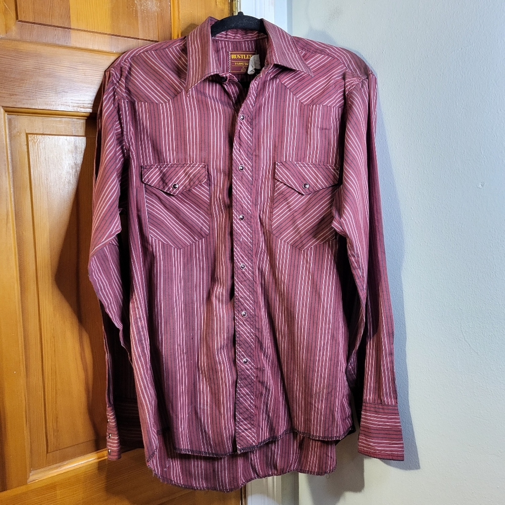 Rustler Vintage Black Snaps Western Shirt